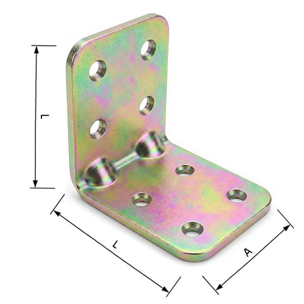 MINUTEX Piastra Giunzione Piegata Leggera con Rinforzi MM30X30X2 Zincata - MINUTEX - Immagine 2